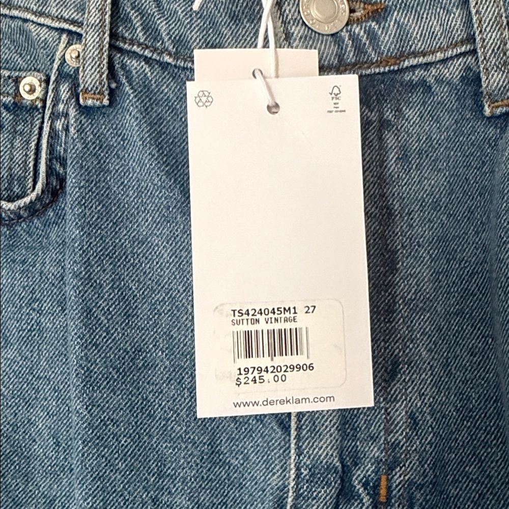 NWT. 10 Crosby Derek Lam Sutton Vintage Denim Skirt - Picture 3 of 12